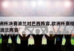 欧洲杯决赛波兰对巴西阵容,欧洲杯赛程2021波兰阵容