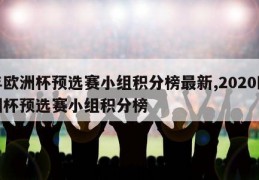 年欧洲杯预选赛小组积分榜最新,2020欧洲杯预选赛小组积分榜