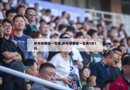 乒乓球赛程一览表,乒乓球赛程一览表9月7日